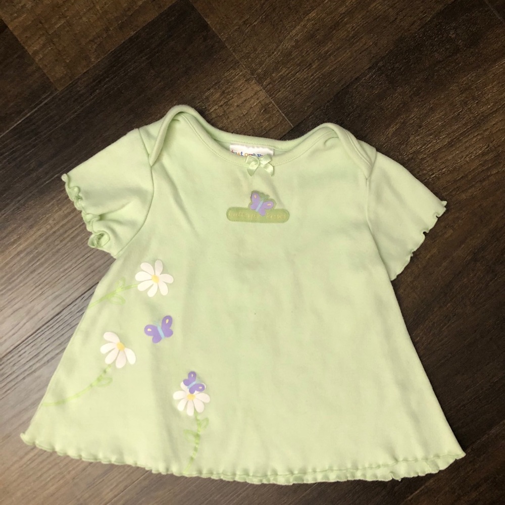 Light green butterfly top 6mo